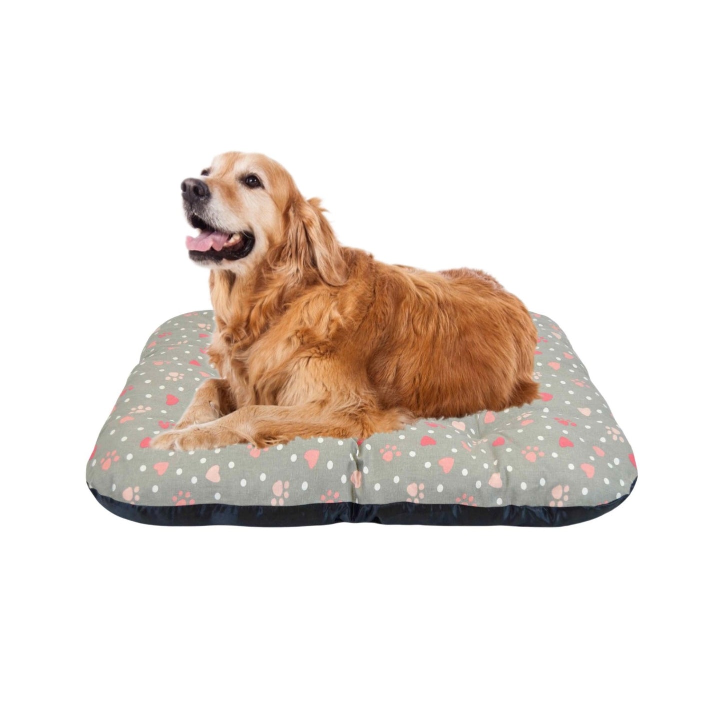 DAMDAM GO Cama Perro Mediana de Tela, Cama Perro Ortopédica Extra Grande, Cama para Mascotas, Colchoneta Mascotas para Transportín y Hogar
