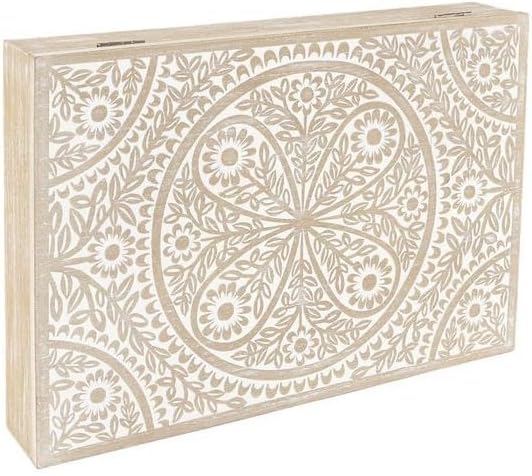 Tapa Contador de luz Cubre Cuadros electricos Nórdico de Madera Mandala