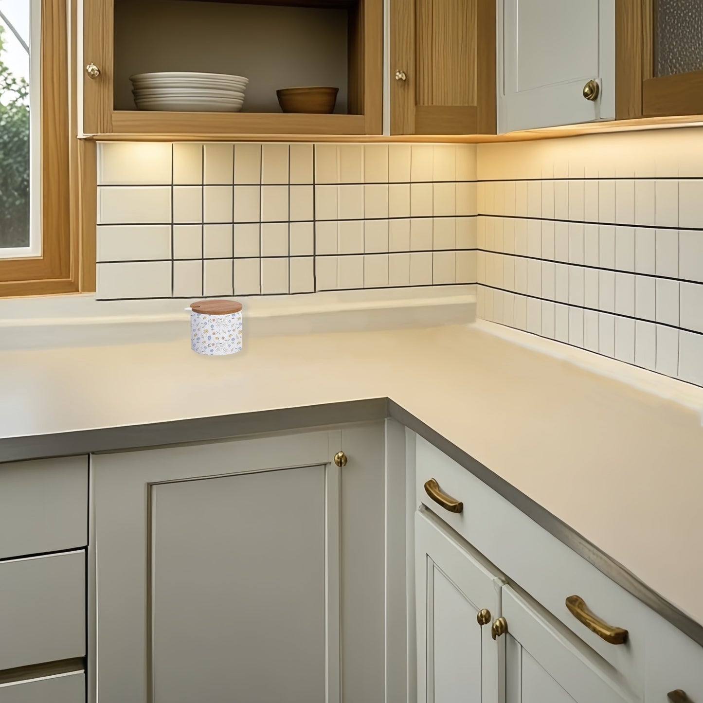 Azucarero Cocina Blanco Minimalista de Cerámica