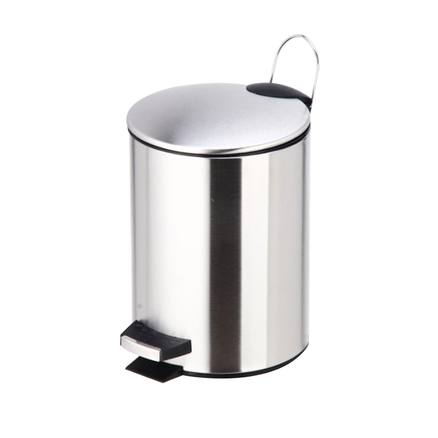 Papelera Baño Con Tapa de Metal 3L - Cubo de Basura Para Cocina, Habitación, Baño