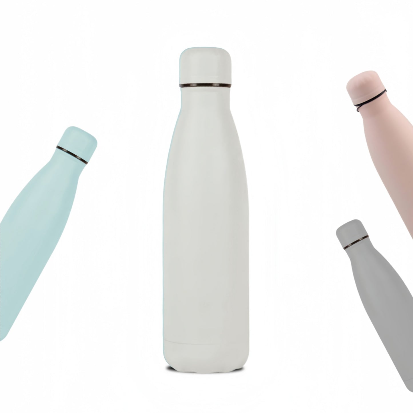 Termo y Botella Térmica con Tacto Goma, Mantén Tus Bebidas a la Temperatura Perfecta, Diseño Antideslizante y Resistente, Ideal para Viajes, Oficina y Deporte, Acero Inoxidable