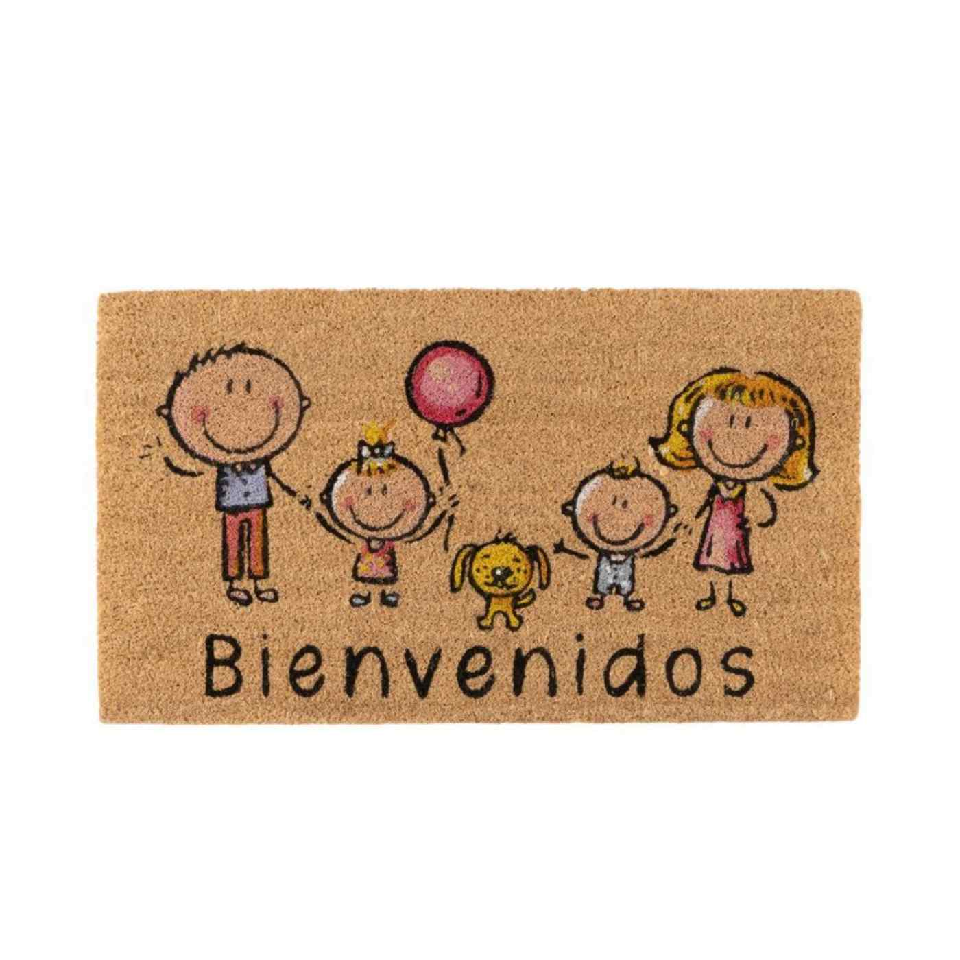 Felpudo Fibra de Coco 70x40cm Antideslizantes - Alfombras Originales para la Entrada a Casa, Pasillos, Puertas de Exterior