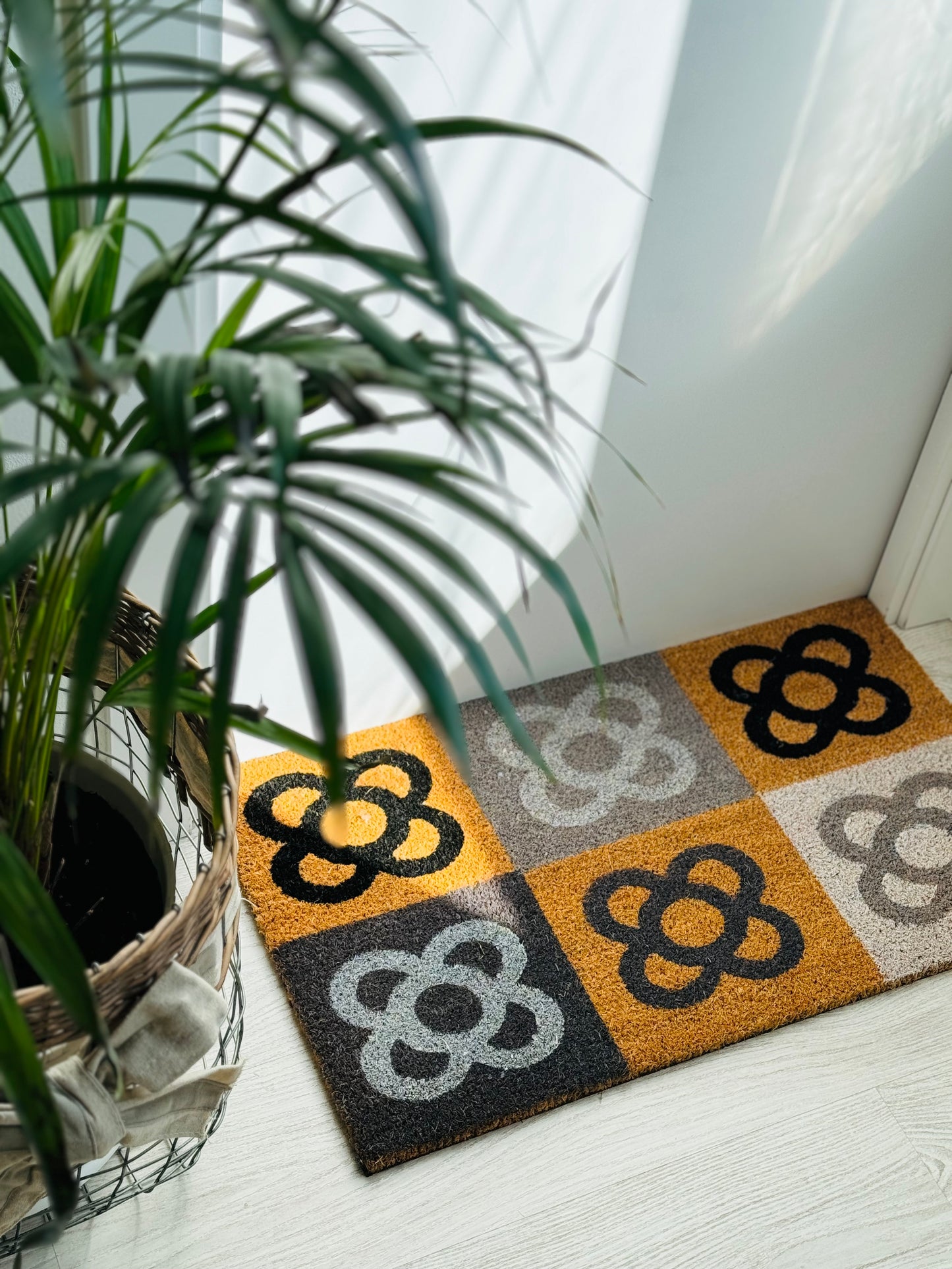 DAMDAM GO Felpudo Fibra de Coco 70x40cm Antideslizantes - Alfombras Originales para la Entrada a Casa, Pasillos, Puertas de Exterior - Panot