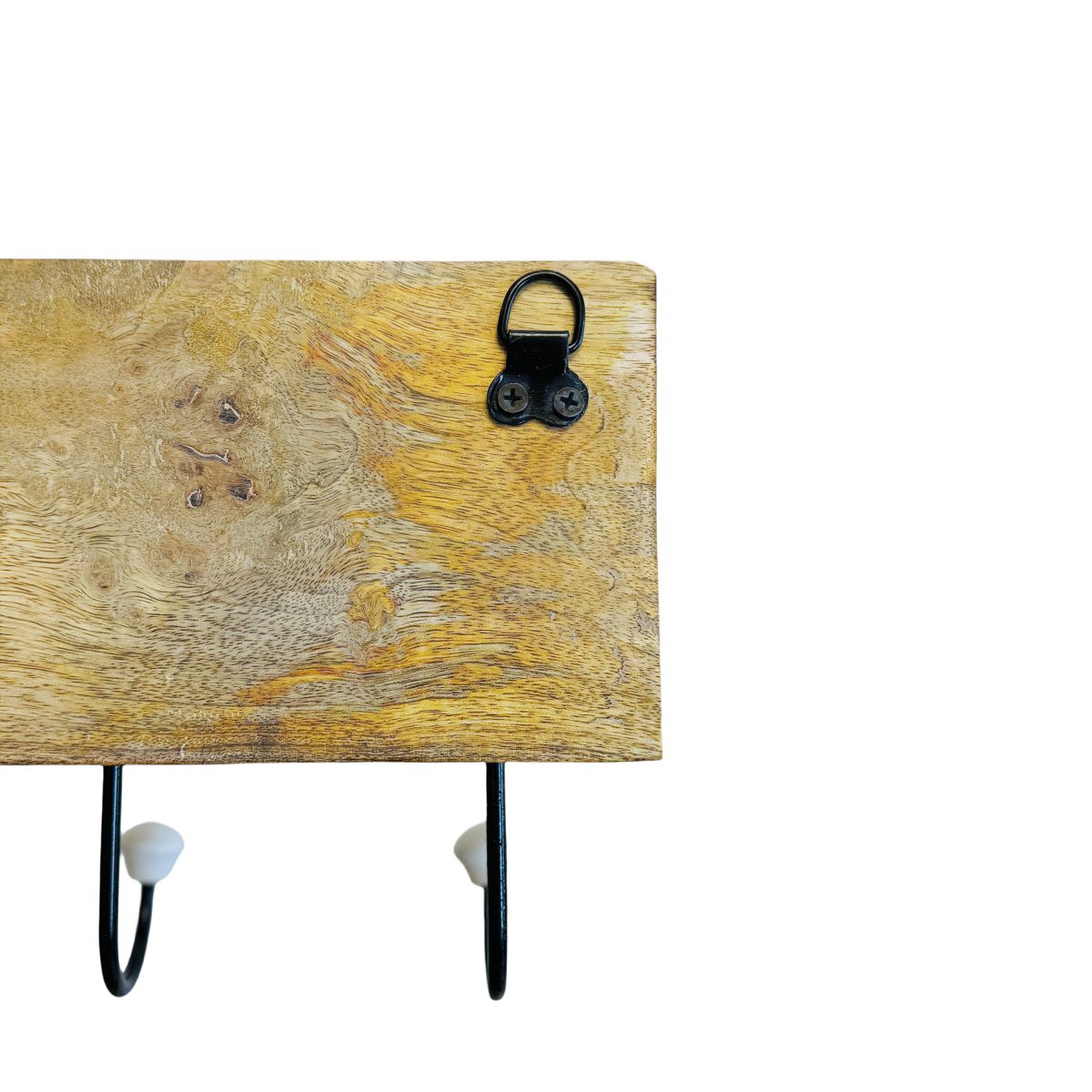 DAMDAM GO Perchero de Pared Mango Metal 5 colgadores, Percheros Pared de Diseño Para Recibidores, Entradas, Dormitorios, Habitaciones Infantiles y Baños