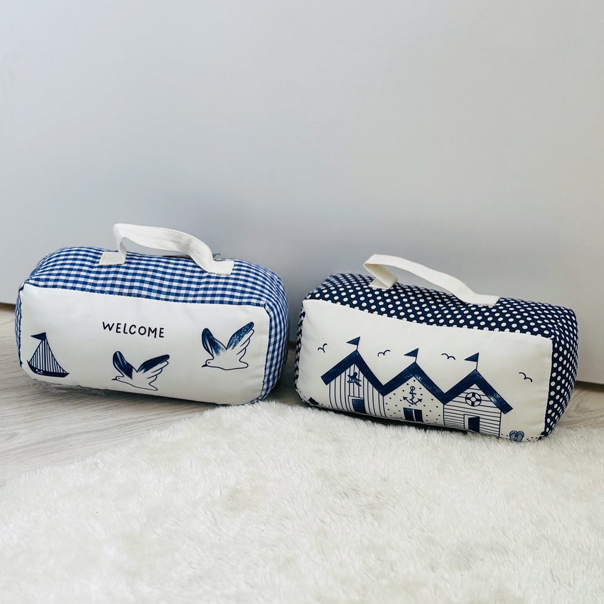 Sujetapuertas Poliéster Arena, Tope Puerta Pack 2, Color Azul 24x9x11 (TOPE PUERTA - PACK 2)