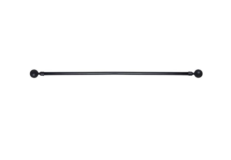 Barra Cortina Extensible Negra de Metal de 120 a 210 cm