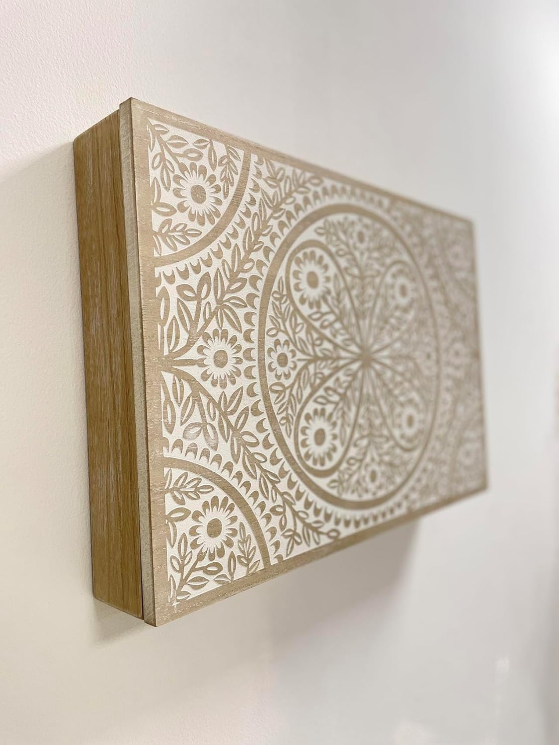 Tapa Contador de luz Cubre Cuadros electricos Nórdico de Madera Mandala