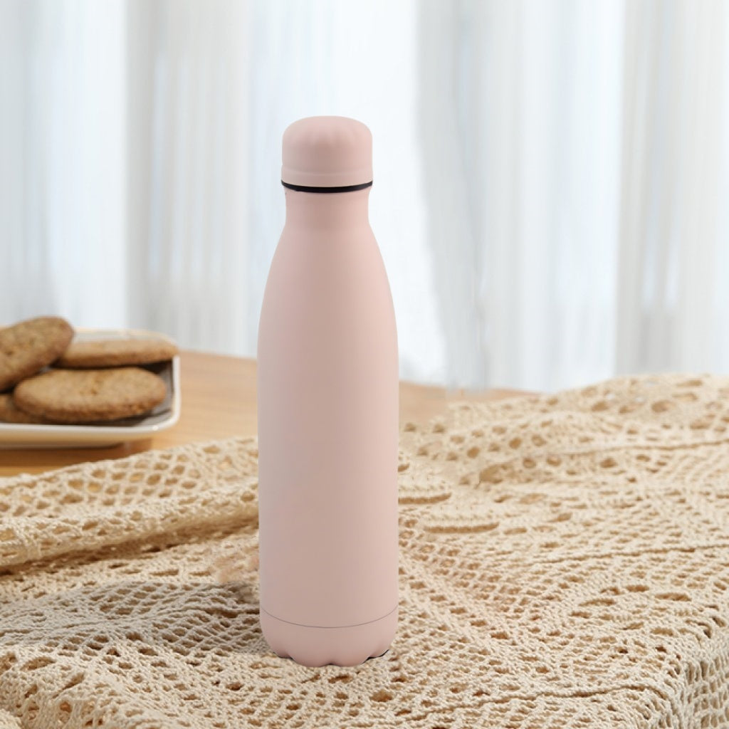 Termo y Botella Térmica con Tacto Goma, Mantén Tus Bebidas a la Temperatura Perfecta, Diseño Antideslizante y Resistente, Ideal para Viajes, Oficina y Deporte, Acero Inoxidable