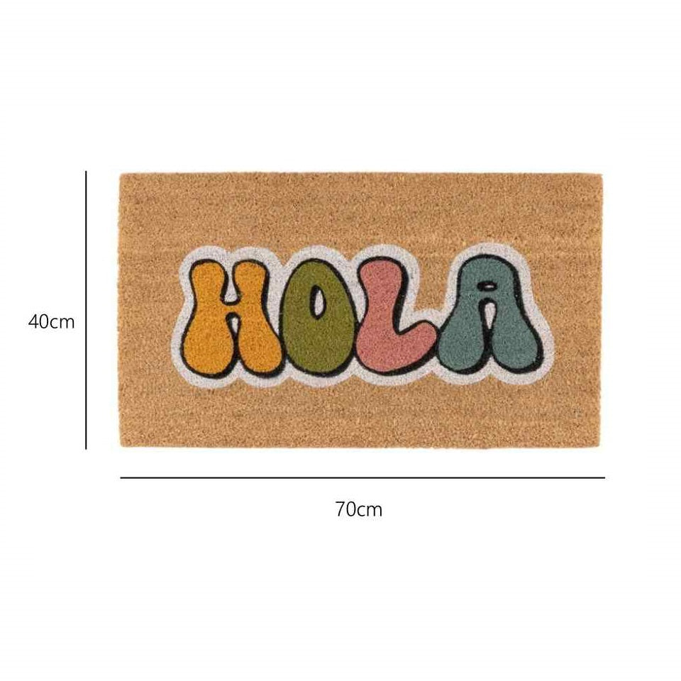 Felpudo Fibra de Coco 70x40cm Antideslizantes - Alfombras Originales para la Entrada a Casa, Pasillos, Puertas de Exterior