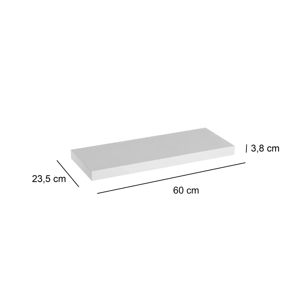 Estante Balda de Pared Flotante, Estante de Pared Madera MDF, Para Salón, Cocina y Dormitorio
