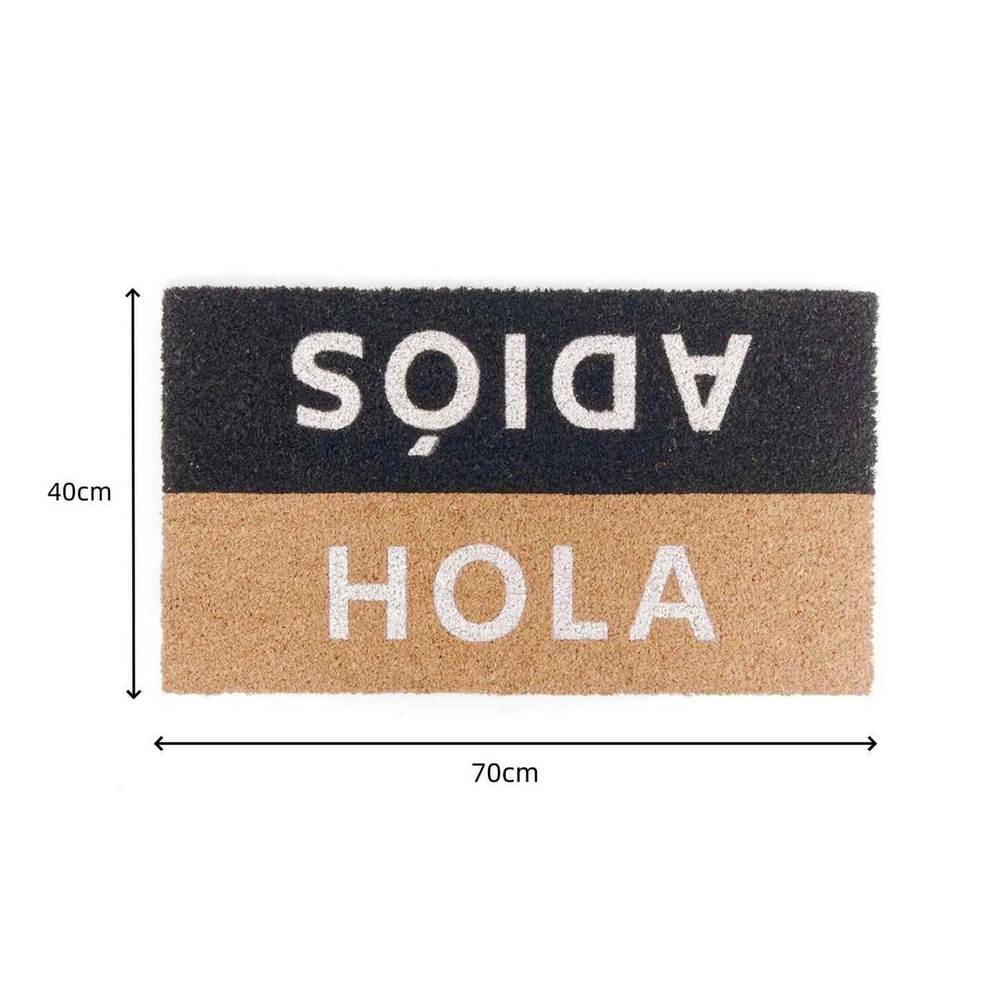 Felpudo Fibra de Coco 70x40cm Antideslizantes - Alfombras Originales para la Entrada a Casa, Pasillos, Puertas de Exterior