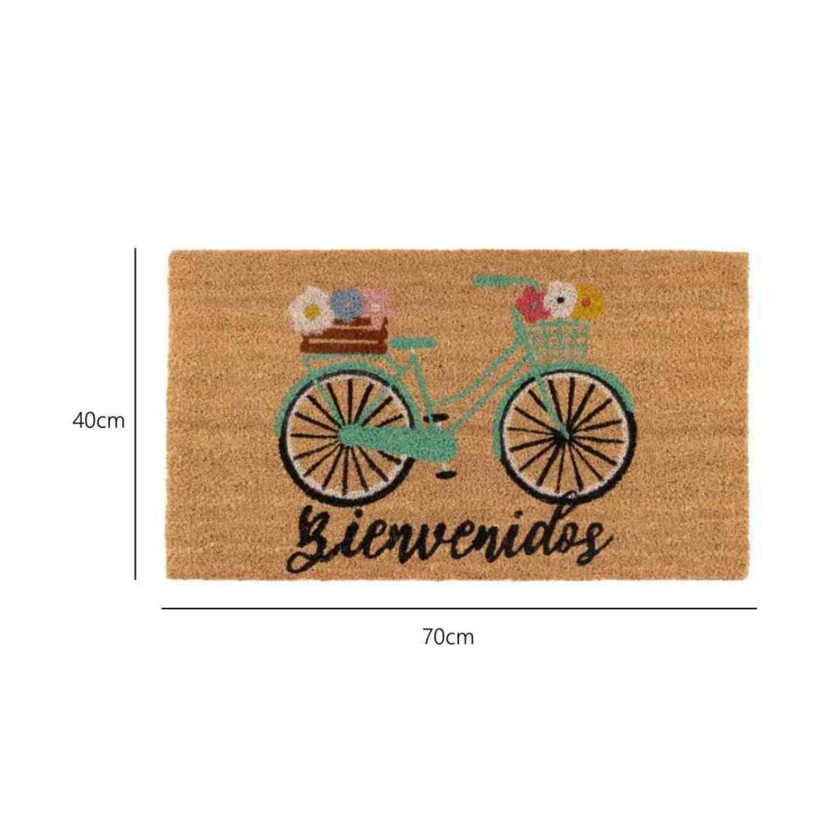 Felpudo Fibra de Coco 70x40cm Antideslizantes - Alfombras Originales para la Entrada a Casa, Pasillos, Puertas de Exterior