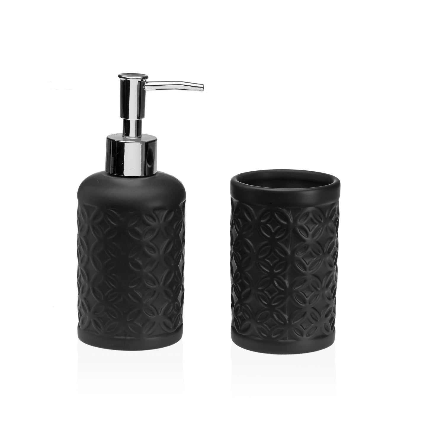 Set de Baño, Accesorio de Baño Cerámica, Porta Cepillo y Dispensador de Jabón