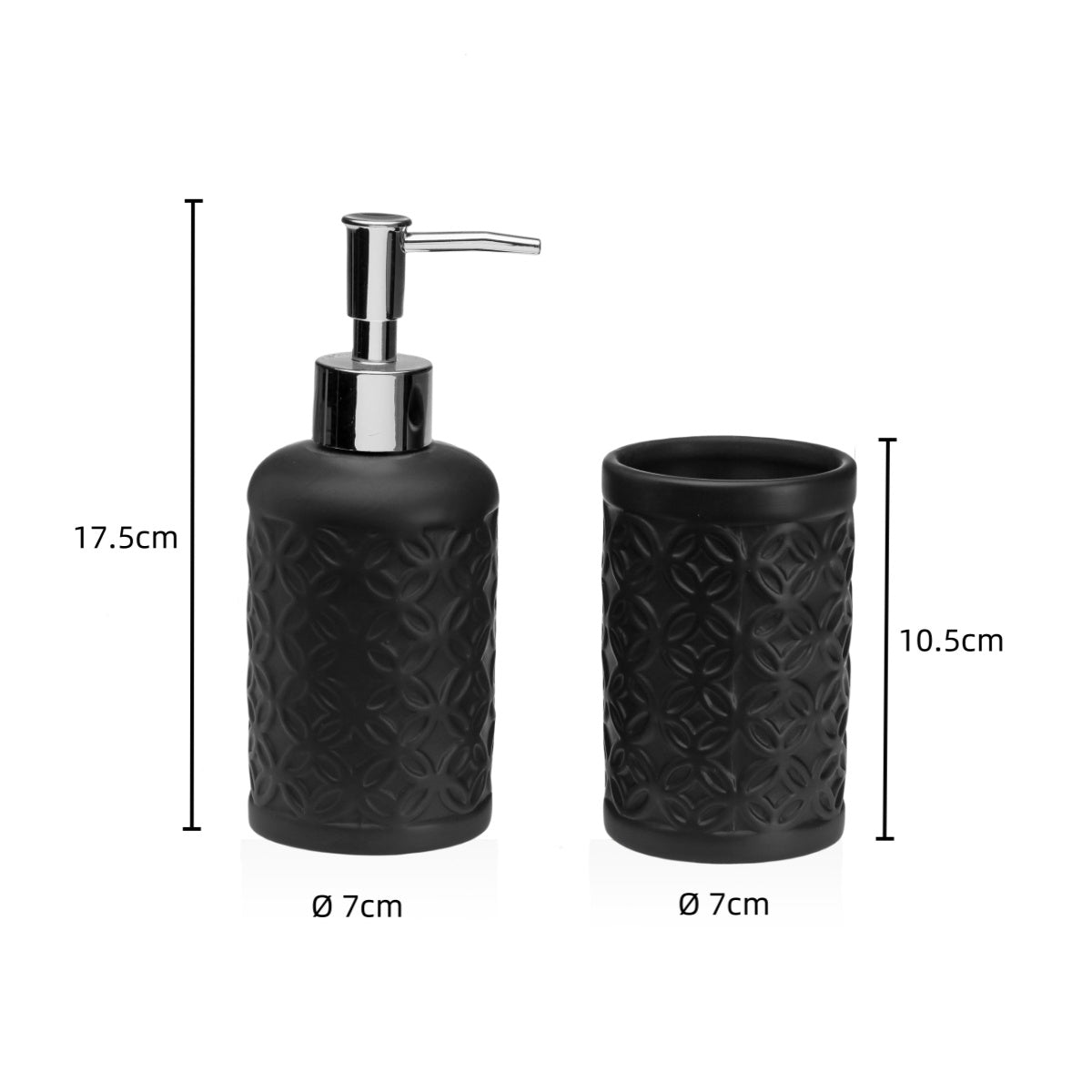 Set de Baño, Accesorio de Baño Cerámica, Porta Cepillo y Dispensador de Jabón