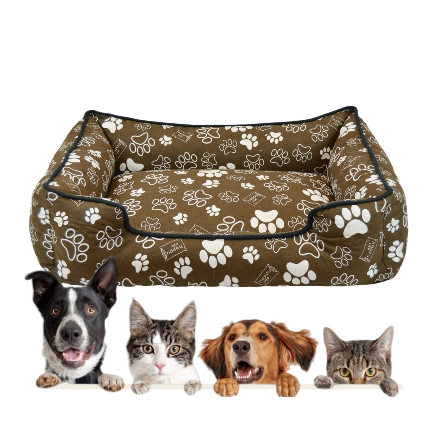 DAMDAM GO Cama para Mascotas, Colchoneta para Perro Pequeñas y Medianas, Cama para Gatos, Fácil de Limpiar