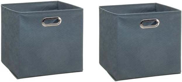 Cajas de Almacenamiento de Tela Cesta Organizador Plegable Pack de 2 Unidades
