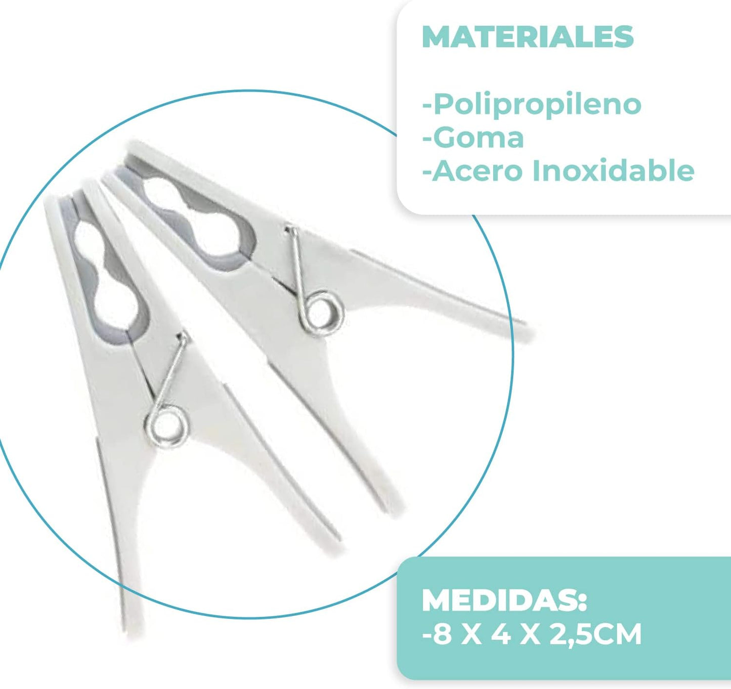 Vigar - Pinzas para la Ropa - Acolchadas - Pack 12 Unidades - 8 x 2 x 3,5 cm - Colección Cool - No Dejan Marcas - Tender en Interior y Exterior - Gris