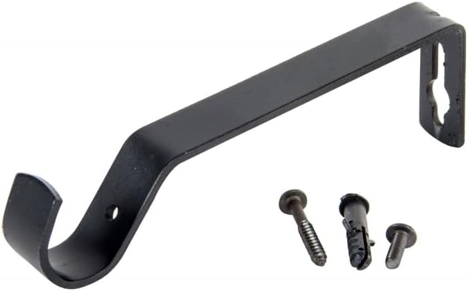 Barra Cortina Extensible Negra de Metal de 120 a 210 cm