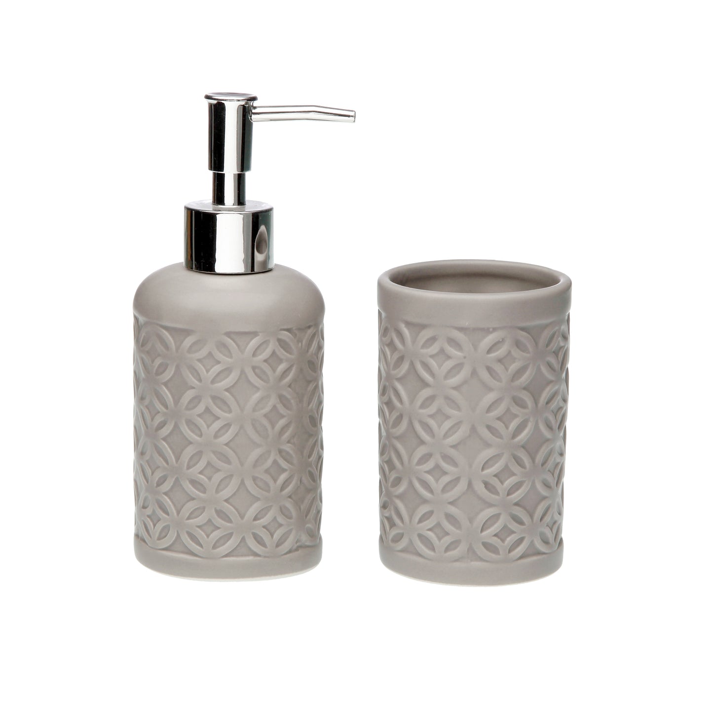 Set de Baño, Accesorio de Baño Cerámica, Porta Cepillo y Dispensador de Jabón