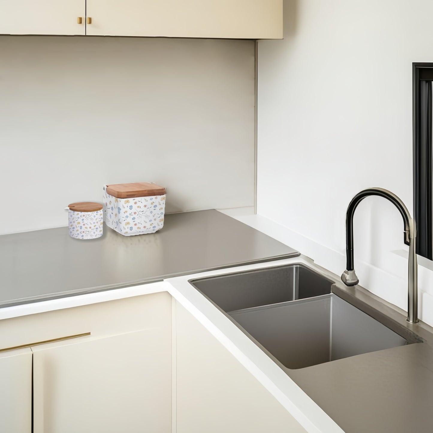 Azucarero Cocina Blanco Minimalista de Cerámica
