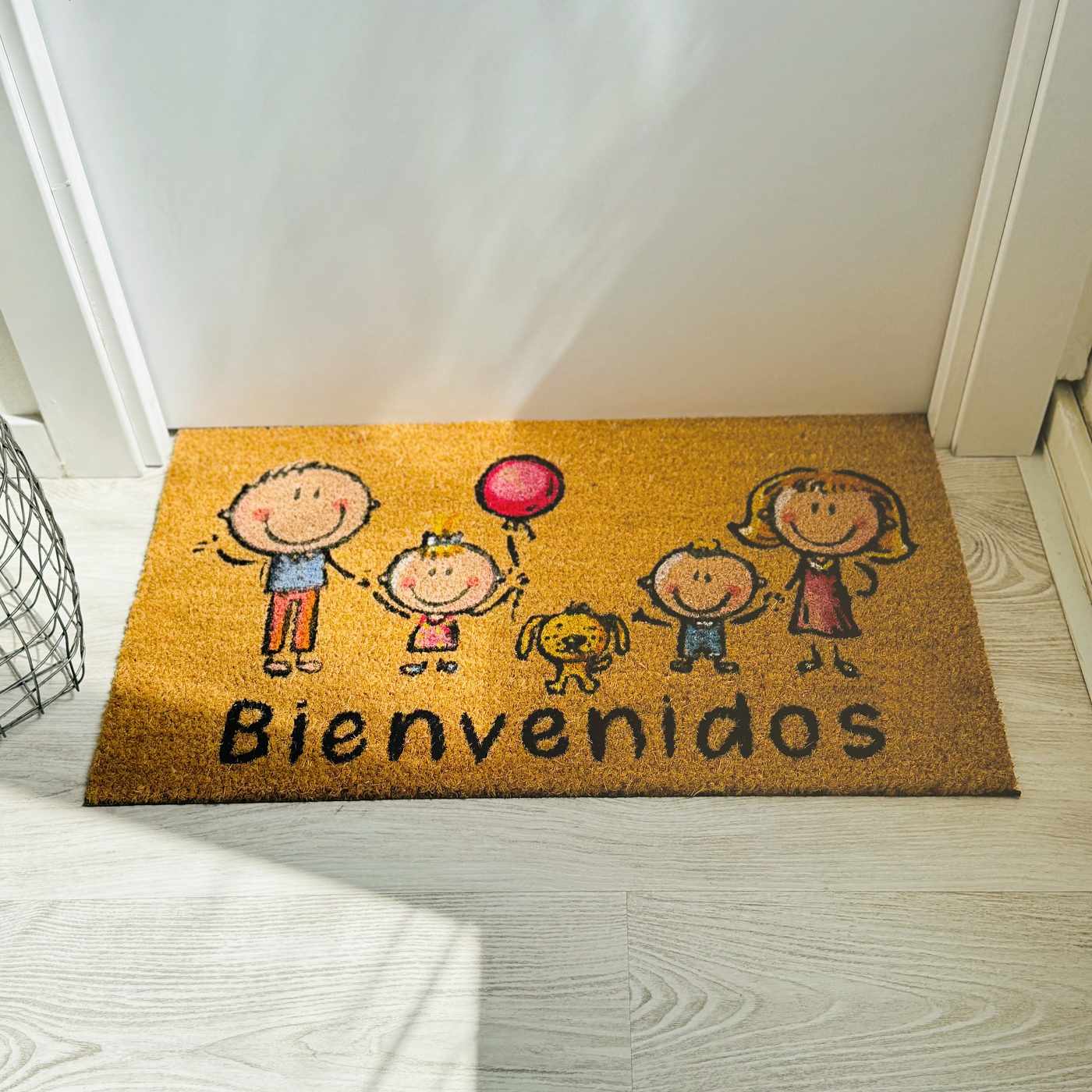 Felpudo Fibra de Coco 70x40cm Antideslizantes - Alfombras Originales para la Entrada a Casa, Pasillos, Puertas de Exterior
