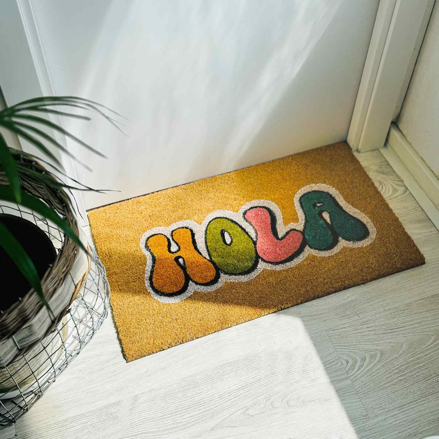 Felpudo Fibra de Coco 70x40cm Antideslizantes - Alfombras Originales para la Entrada a Casa, Pasillos, Puertas de Exterior