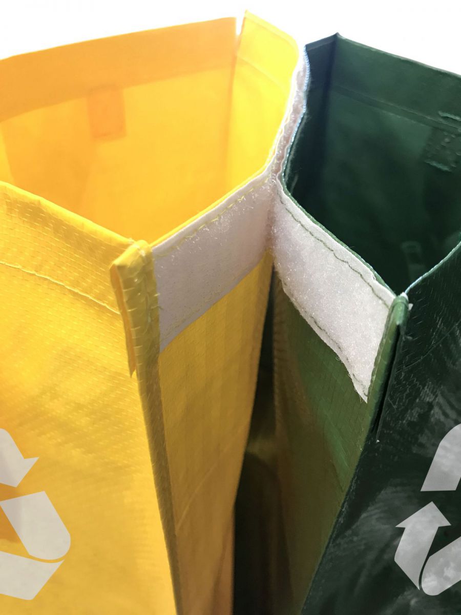 3 Cubo Basura Reciclaje Para Vidrio, Papel y Plástico, Bolsas Basura Reciclaje 3 Piezas, Pack 3 Papelera Cocina Fácil de Vaciar