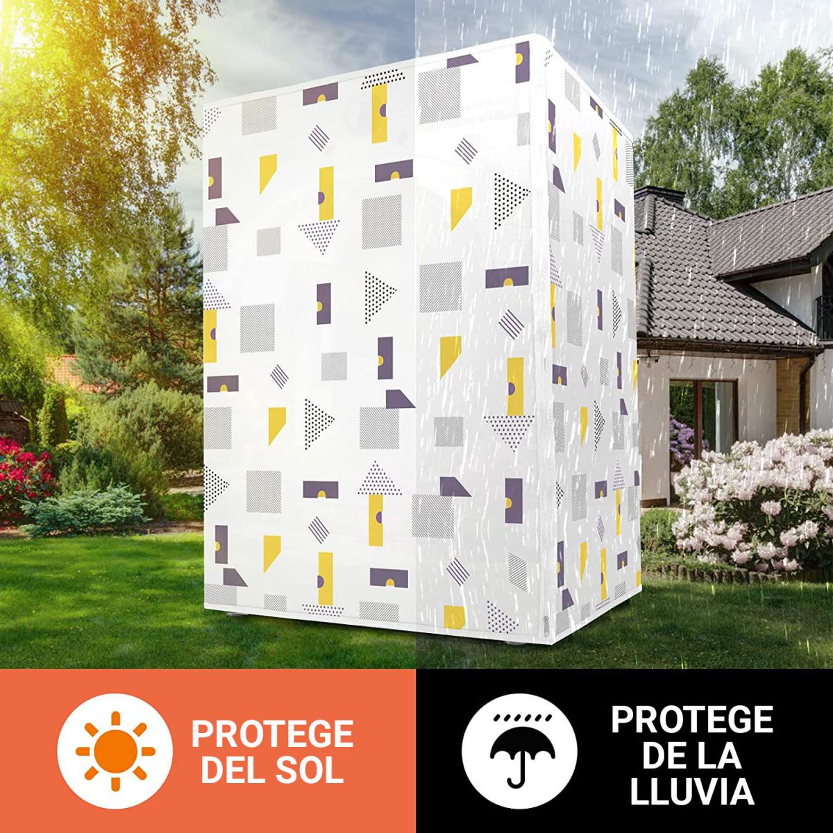 Funda Lavadora Frontal Con Cremallera, Funda lavadora Exterior Impermeable, Funda Para Lavadora Interior Prueba de Polvo