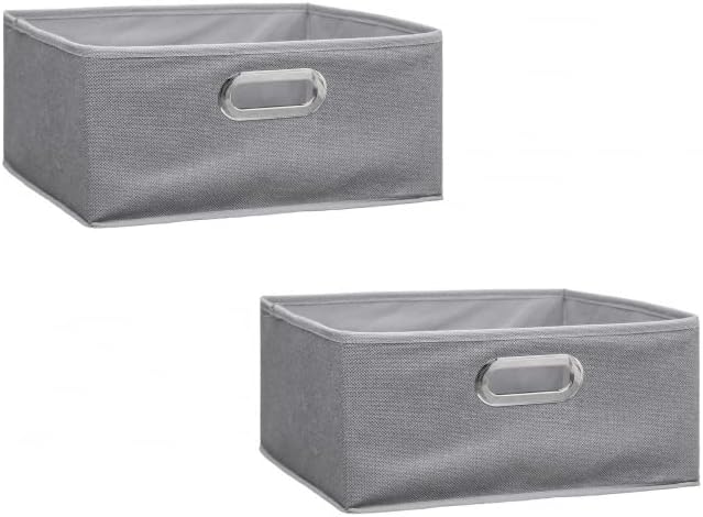 Cajas de Almacenamiento de Tela Cesta Organizador Plegable Pack de 2 Unidades