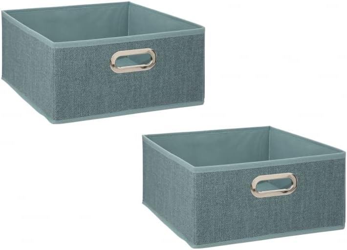 Cajas de Almacenamiento de Tela Cesta Organizador Plegable Pack de 2 Unidades