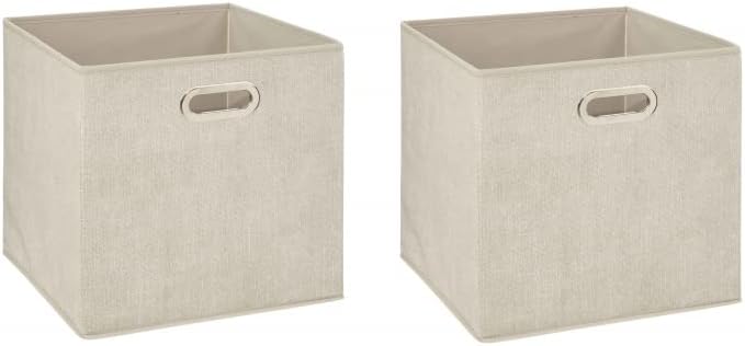 Cajas de Almacenamiento de Tela Cesta Organizador Plegable Pack de 2 Unidades
