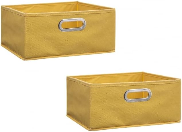 Cajas de Almacenamiento de Tela Cesta Organizador Plegable Pack de 2 Unidades