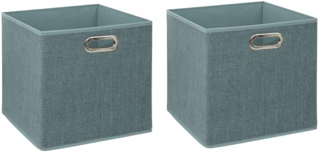 Cajas de Almacenamiento de Tela Cesta Organizador Plegable Pack de 2 Unidades