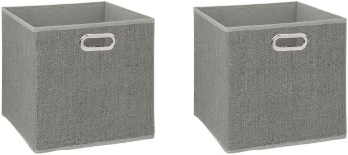 Cajas de Almacenamiento de Tela Cesta Organizador Plegable Pack de 2 Unidades