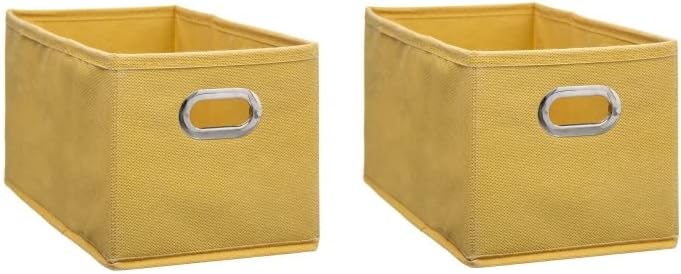 Cajas de Almacenamiento de Tela Cesta Organizador Plegable Pack de 2 Unidades