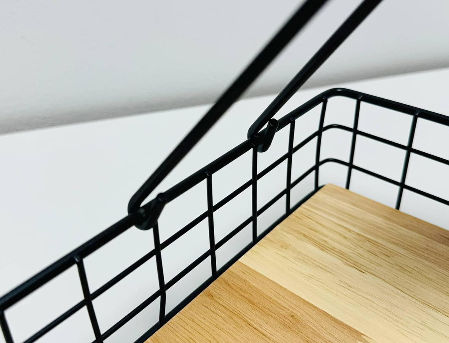 Servilletero Madera Metal Negro para Cocina 19 x 19 x 7 cm