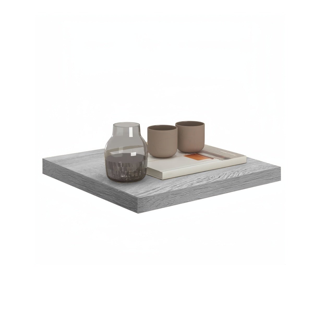 DAMDAM GO Estante Balda de Pared Flotante, Estante de Pared Madera MDF, para Salón, Cocina y Dormitorio - Pack 2
