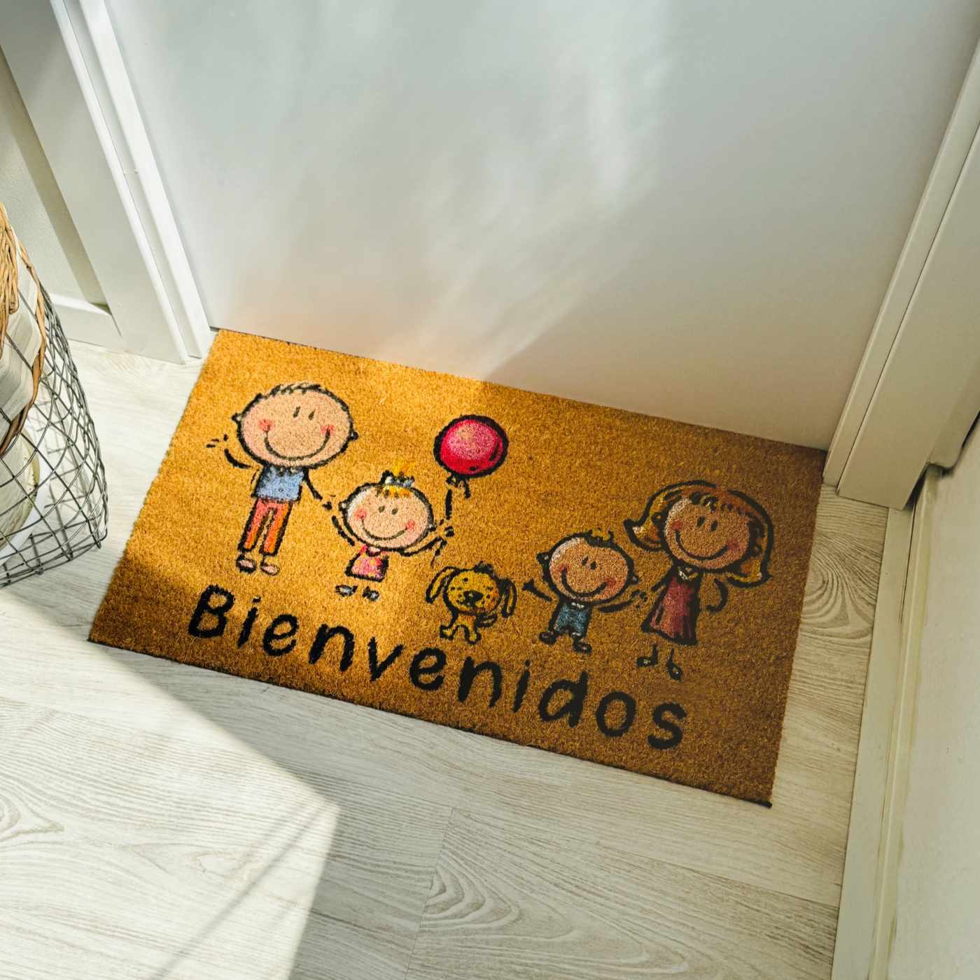 Felpudo Fibra de Coco 70x40cm Antideslizantes - Alfombras Originales para la Entrada a Casa, Pasillos, Puertas de Exterior