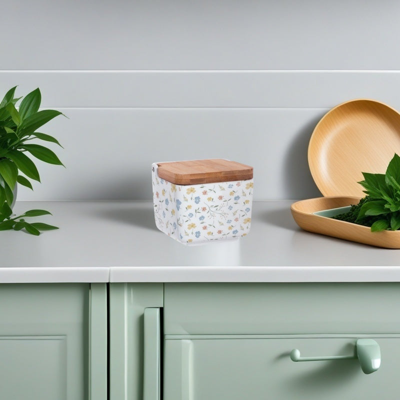 Azucarero Cocina Blanco Minimalista de Cerámica