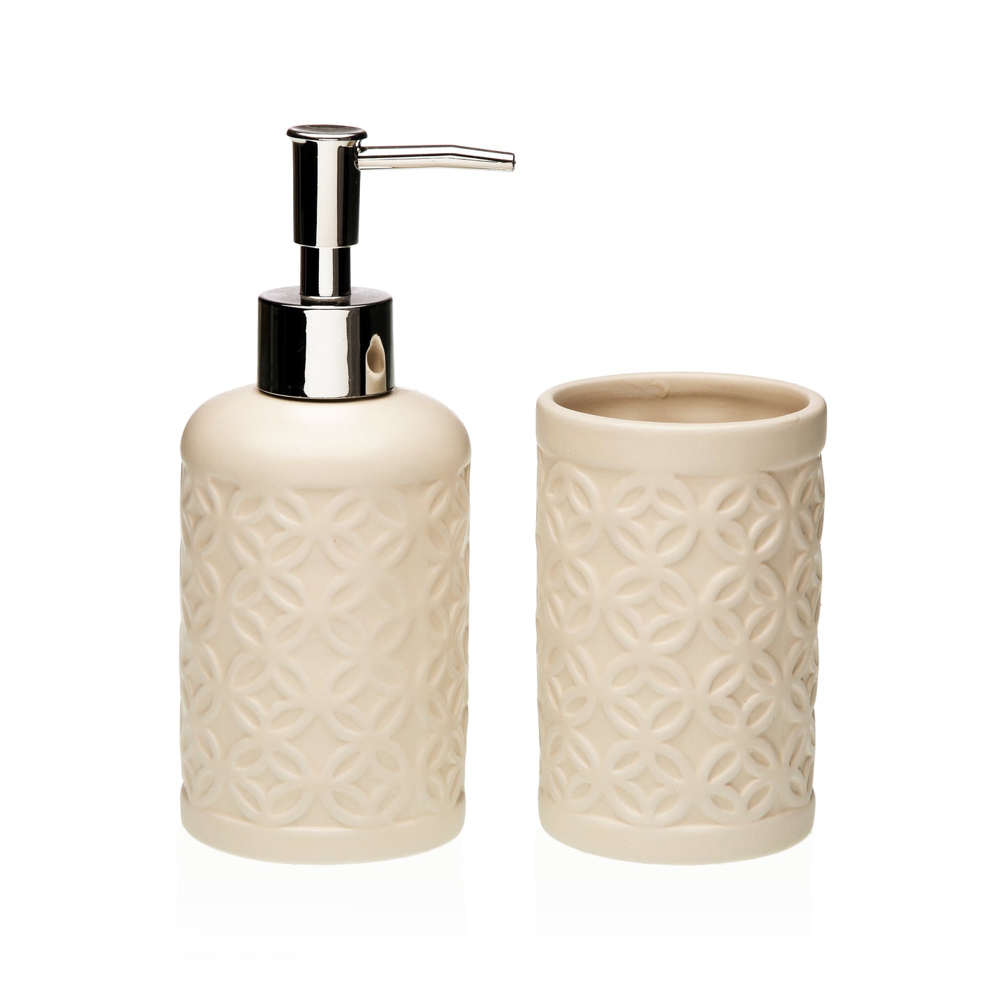 Set de Baño, Accesorio de Baño Cerámica, Porta Cepillo y Dispensador de Jabón