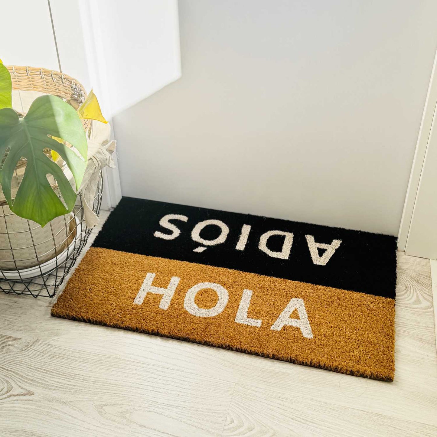 Felpudo Fibra de Coco 70x40cm Antideslizantes - Alfombras Originales para la Entrada a Casa, Pasillos, Puertas de Exterior