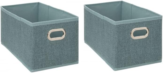 Cajas de Almacenamiento de Tela Cesta Organizador Plegable Pack de 2 Unidades