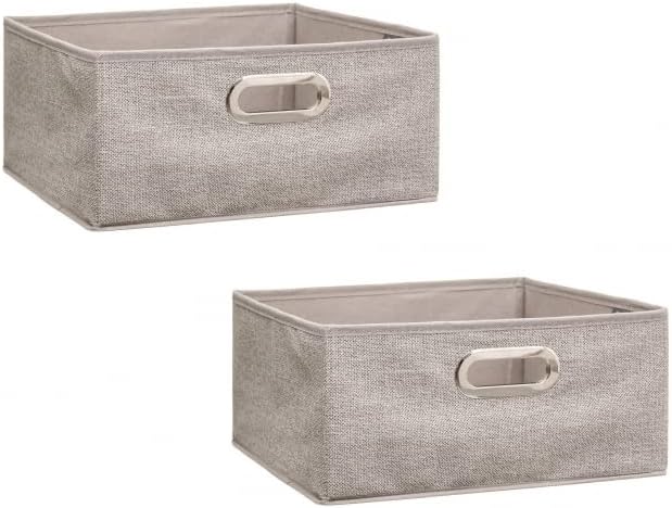 Cajas de Almacenamiento de Tela Cesta Organizador Plegable Pack de 2 Unidades