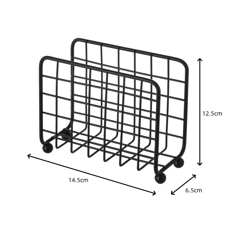 Porta Servilletas Metálico Negro de 14x7x12 cm – Servilletero Vertical con Diseño Geométrico Moderno, Estilo Industrial para Cocina, Comedor o Exterior
