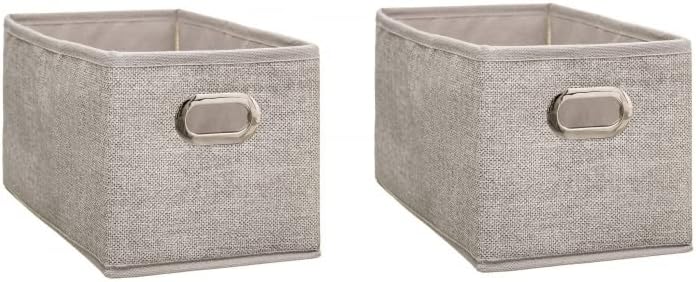 Cajas de Almacenamiento de Tela Cesta Organizador Plegable Pack de 2 Unidades