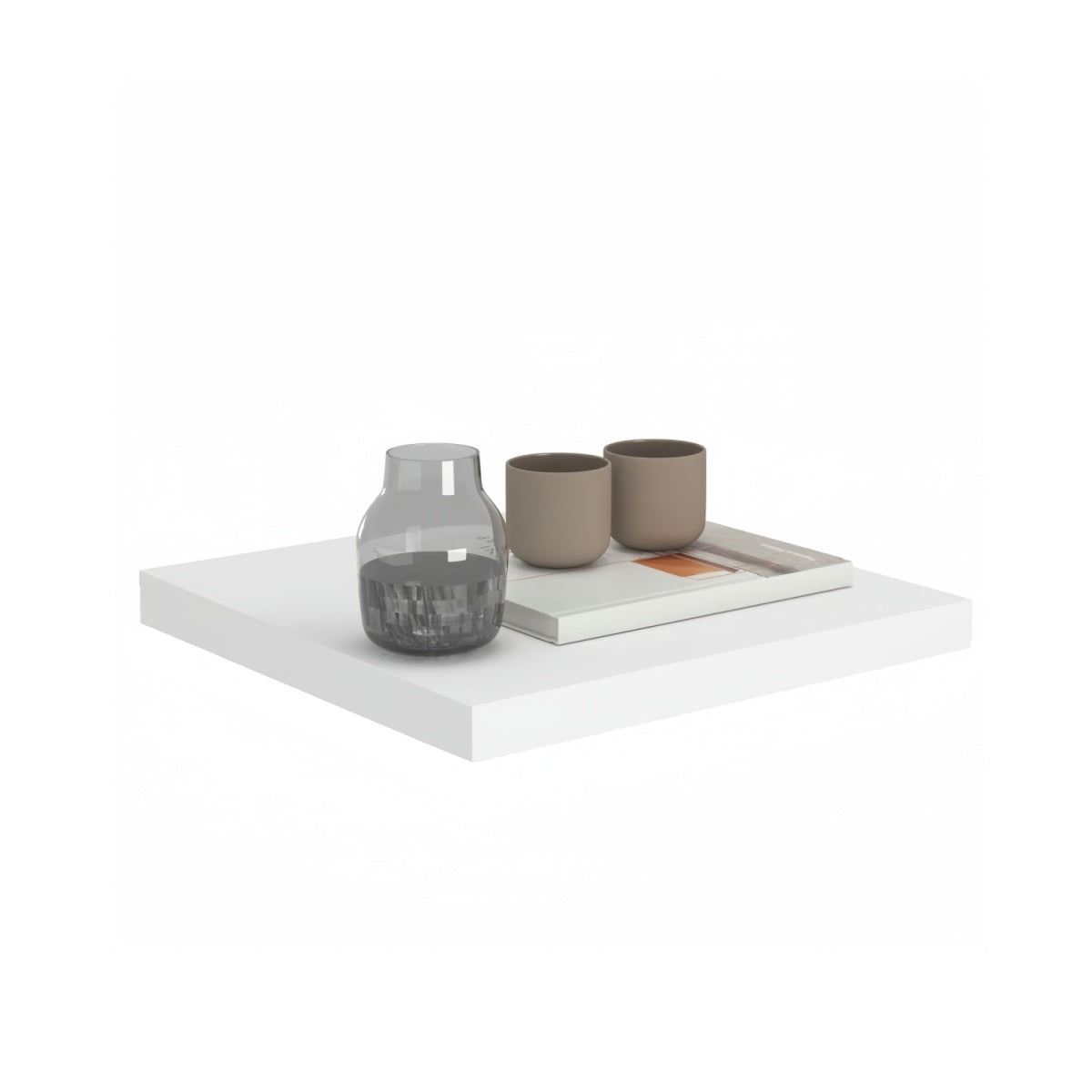 DAMDAM GO Estante Balda de Pared Flotante, Estante de Pared Madera MDF, para Salón, Cocina y Dormitorio - Pack 2