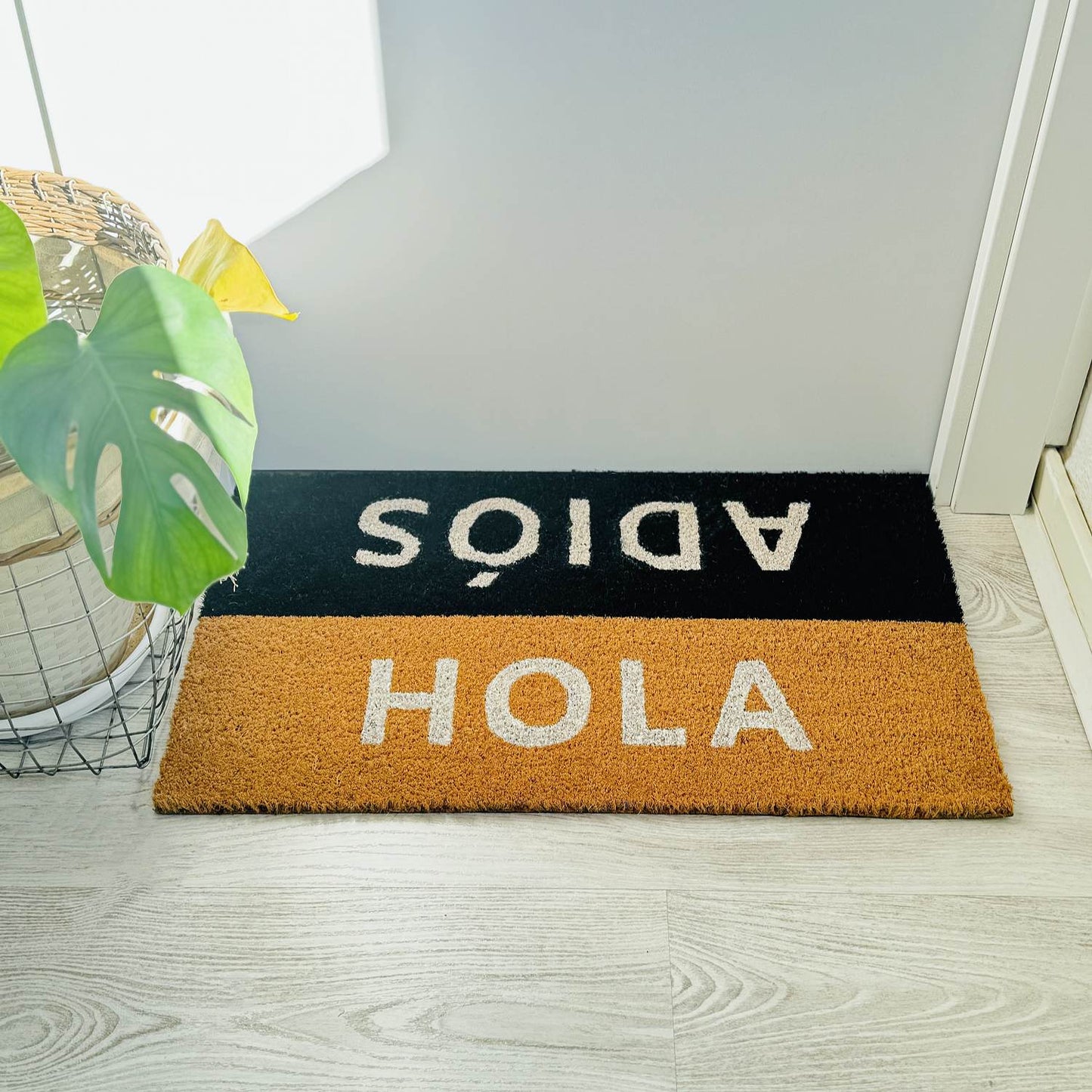 Felpudo Fibra de Coco 70x40cm Antideslizantes - Alfombras Originales para la Entrada a Casa, Pasillos, Puertas de Exterior
