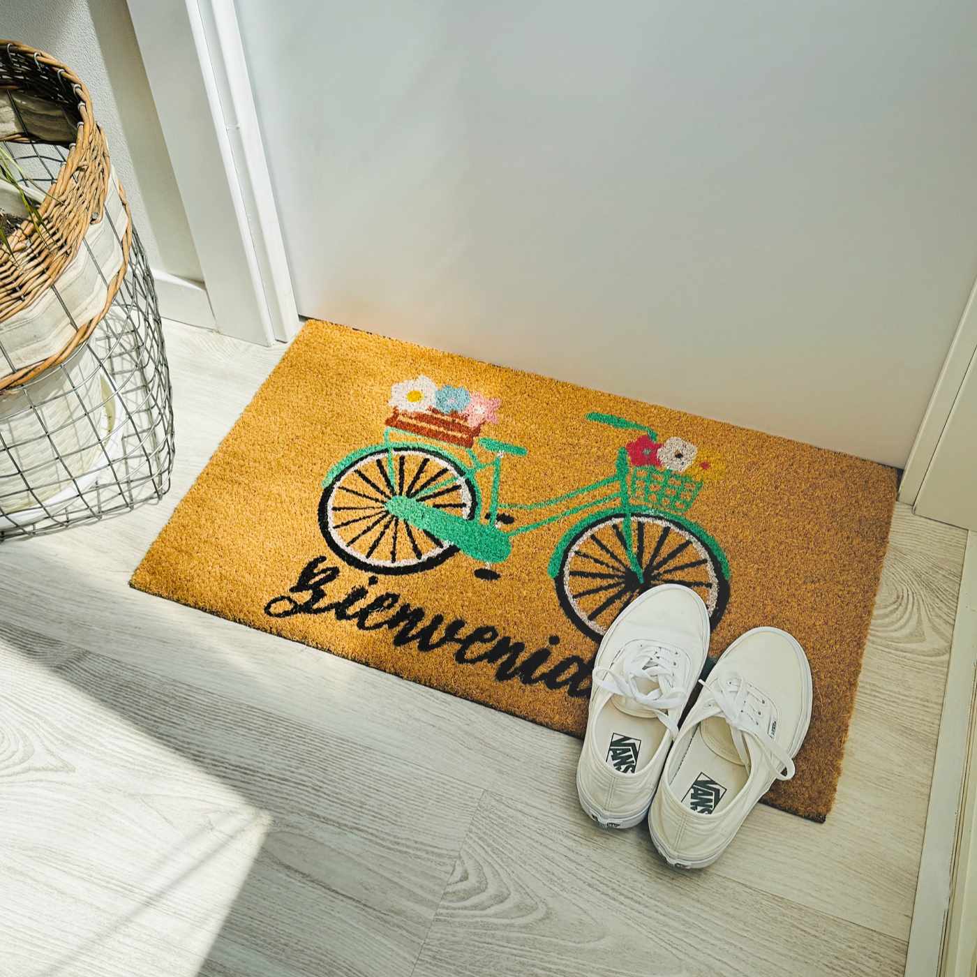 Felpudo Fibra de Coco 70x40cm Antideslizantes - Alfombras Originales para la Entrada a Casa, Pasillos, Puertas de Exterior