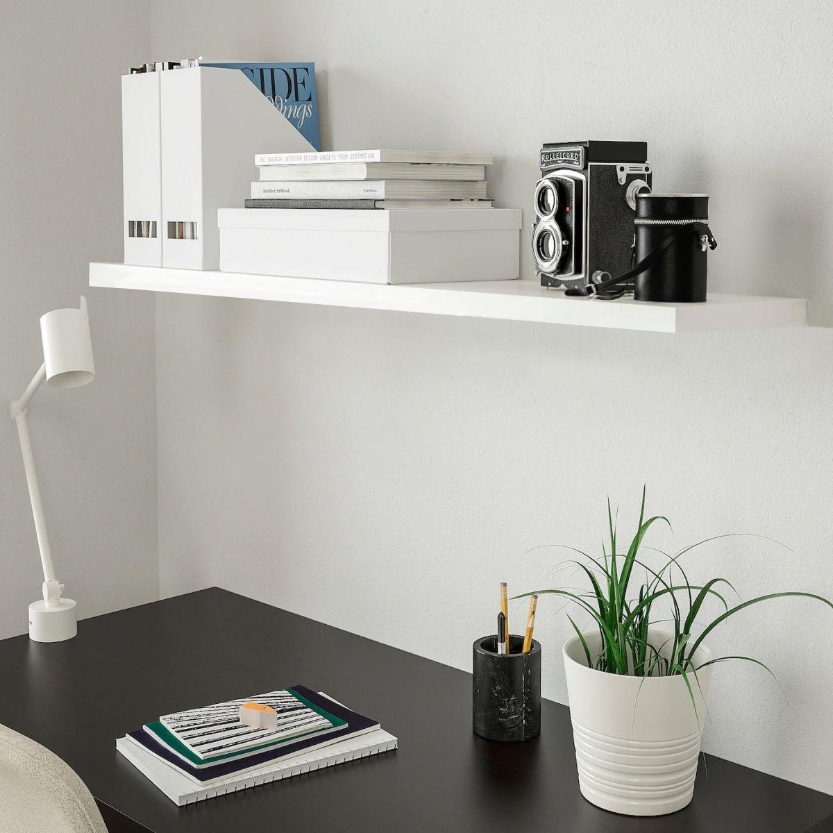 Estante Balda de Pared Flotante, Estante de Pared Madera MDF, Para Salón, Cocina y Dormitorio