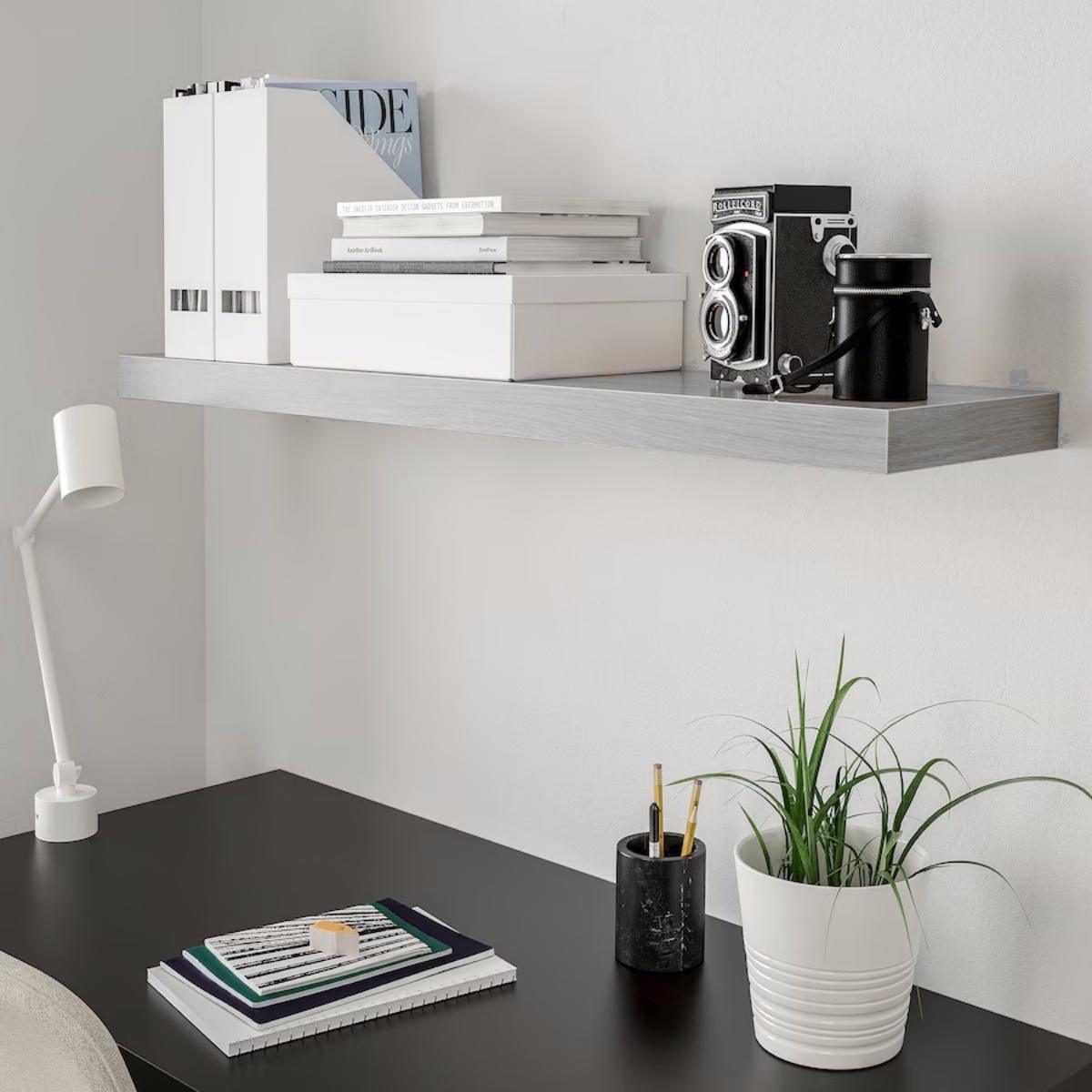 Estante Balda de Pared Flotante, Estante de Pared Madera MDF, Para Salón, Cocina y Dormitorio